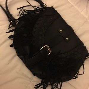 Black leather purse